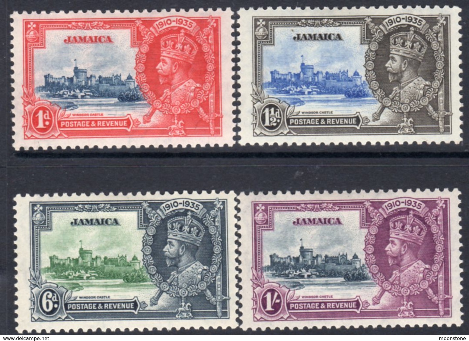 Jamaica GV 1935 Silver Jubilee Set Of 4, Hinged Mint, SG 114/7 (A) - Jamaica (...-1961)