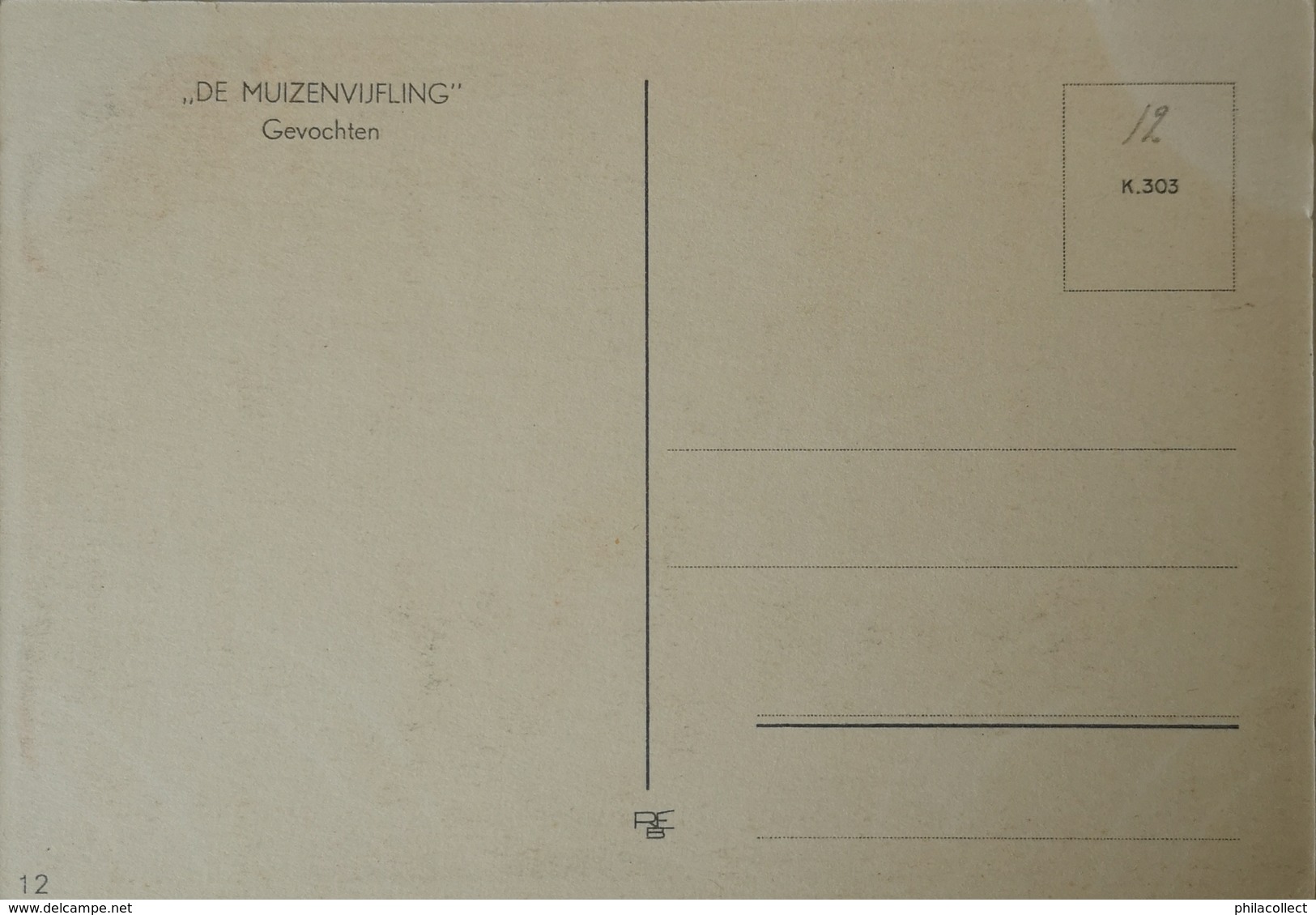 Willy Schermele // 10x15 // Human... Mice - De Muizenvijfling No 12 / 19?? - Schermele, Willy