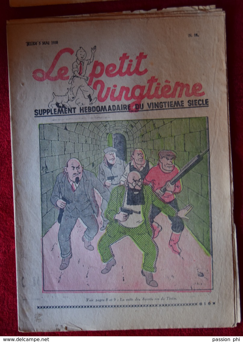 BD HERGE "Le Petit Vingtième" TINTIN QUICK ET FLUPKE JO ET ZETTE ..05.05.1938 N°18 ETAT CORRECT - Hergé