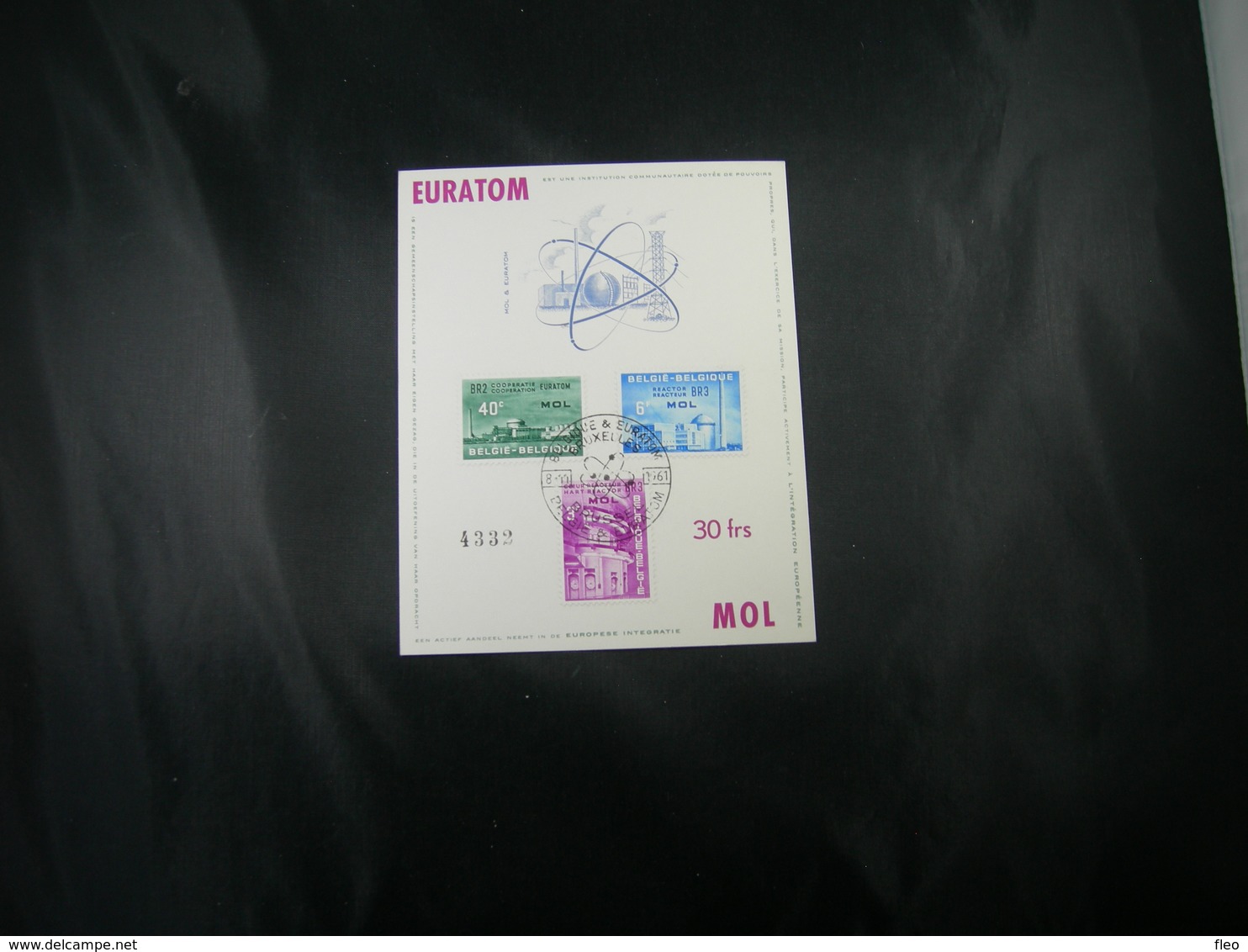 BELG.1961 1195/1197 FDC Philacard( Brux/Brus )  : " EUROTOM " - 1961-1970