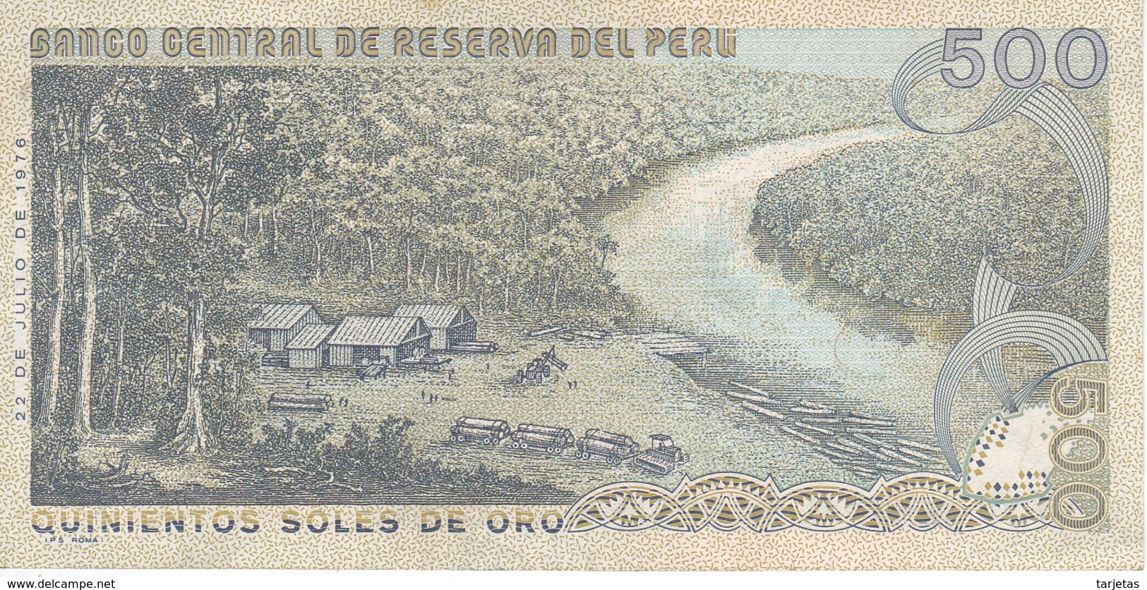 BILLETE DE PERU DE 500 SOLES DE ORO DEL AÑO 1976 EN CALIDAD EBC (XF) (BANKNOTE) - Perú