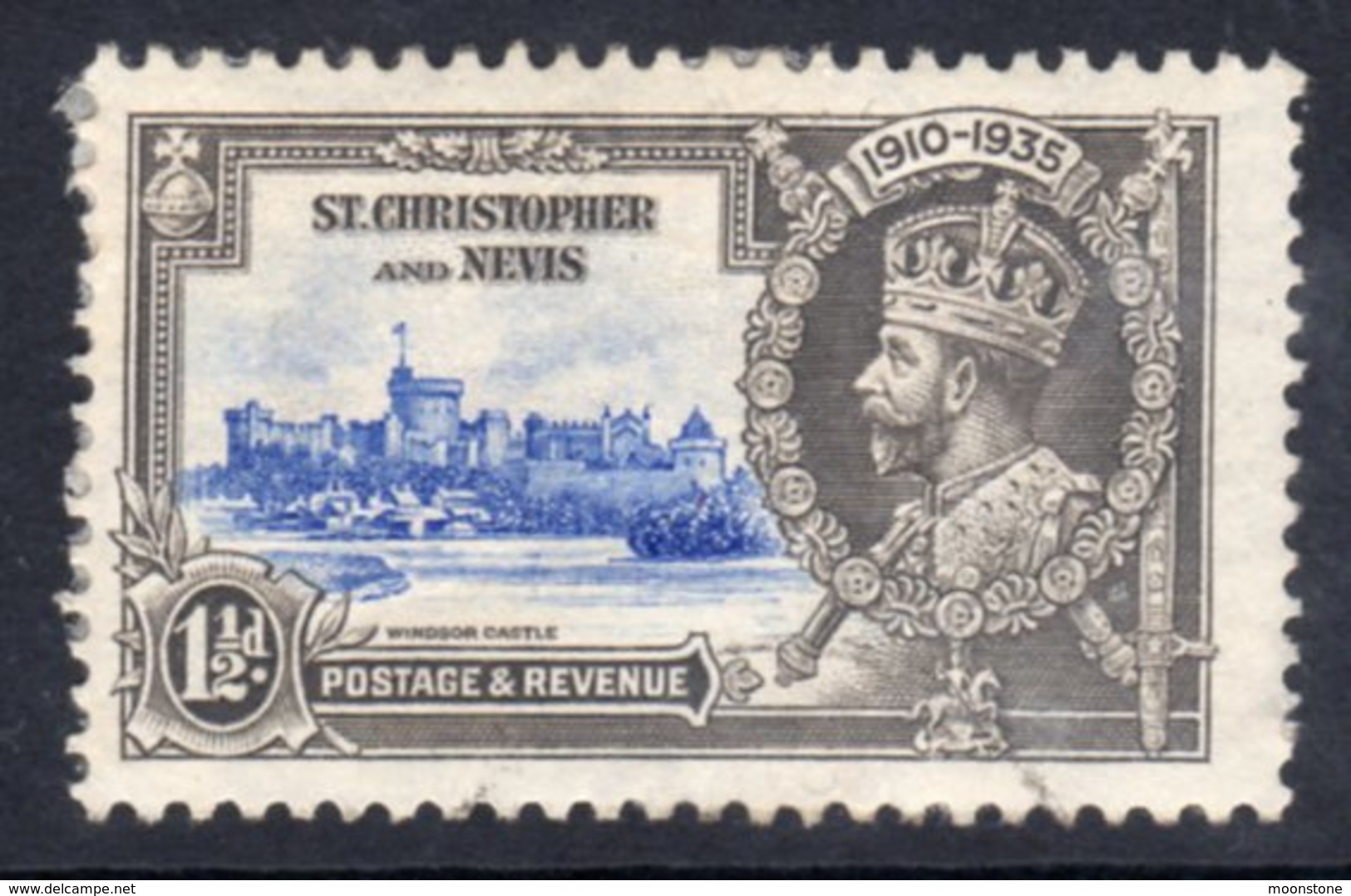 St. Kitts GV 1935 Silver Jubilee 1½d Value, Used, SG 62 (A) - St.Christopher-Nevis-Anguilla (...-1980)