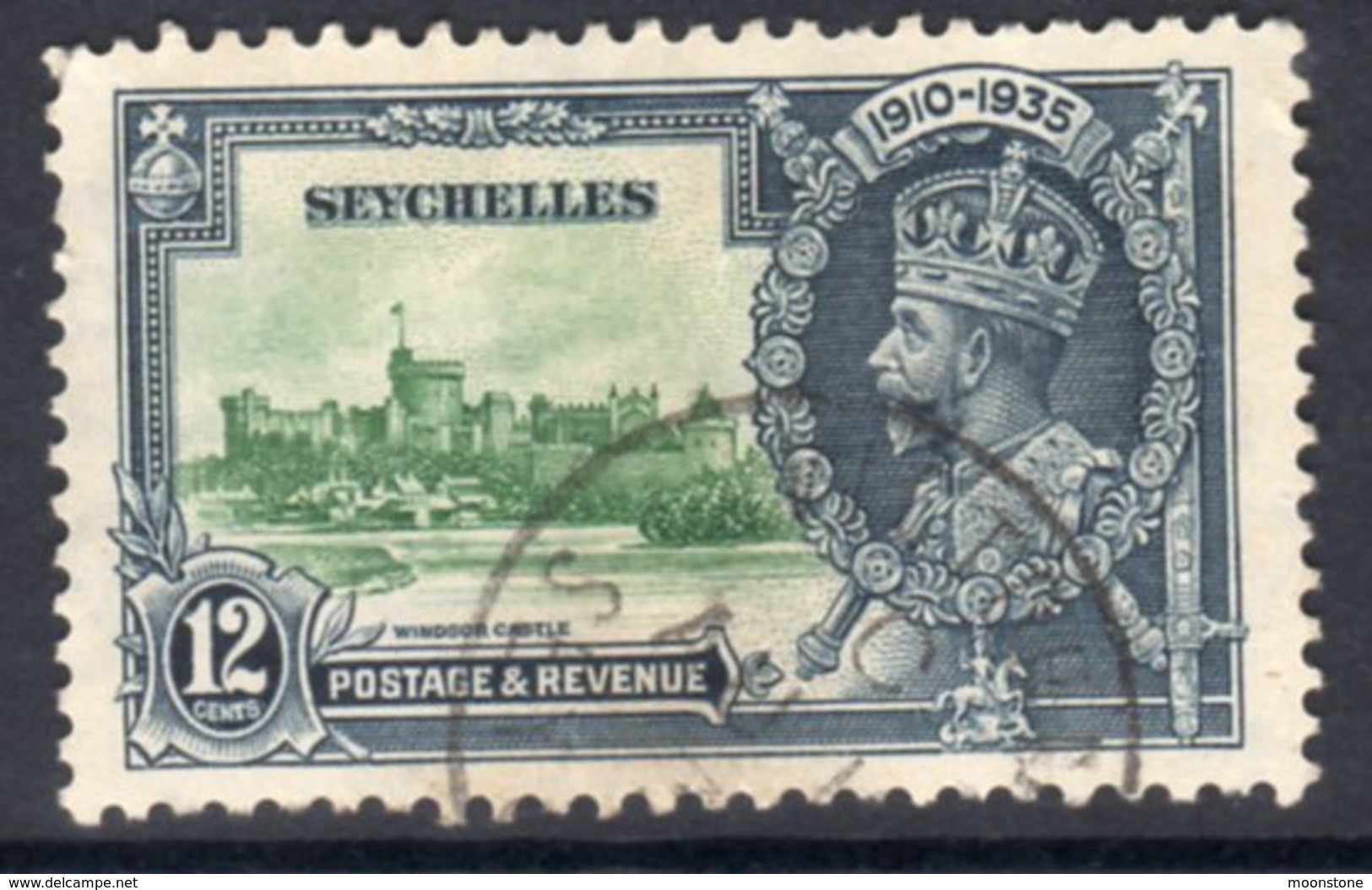 Seychelles GV 1935 Silver Jubilee 12c Value, Used, SG 129 (A) - Seychelles (...-1976)