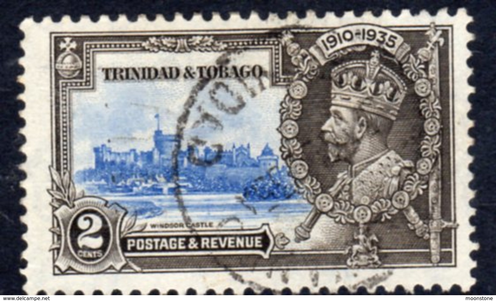 Trinidad & Tobago GV 1935 Silver Jubilee 2c Value, Used, SG 239 (A) - Trinidad & Tobago (...-1961)