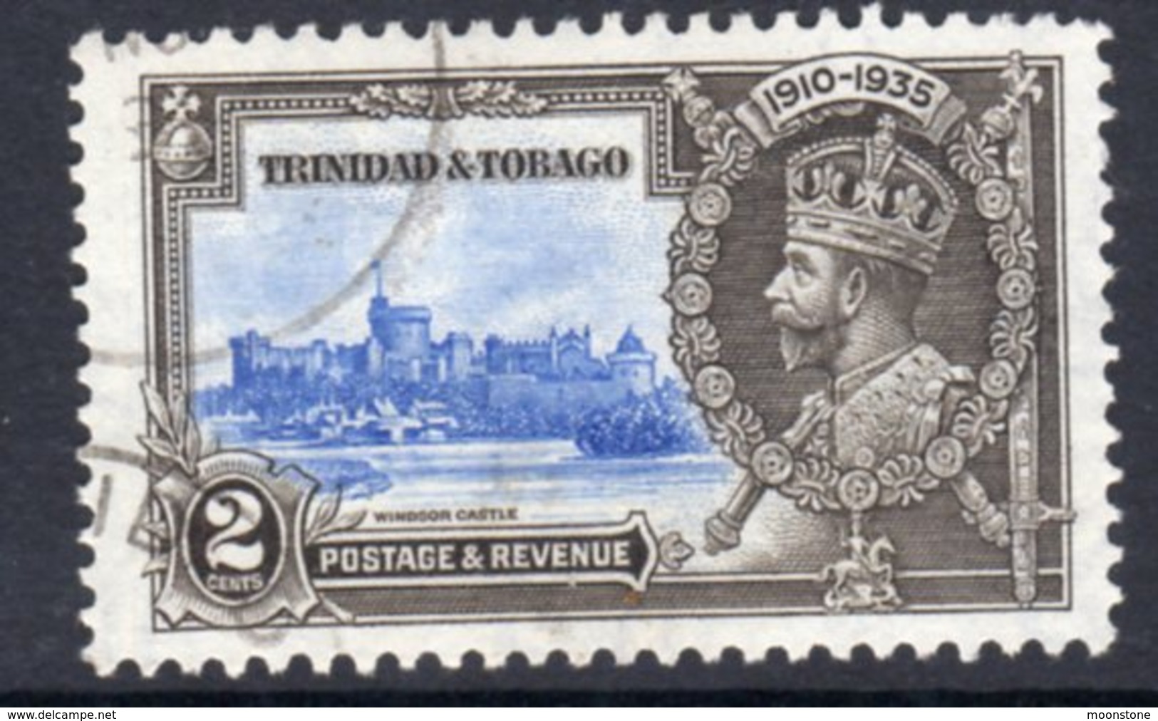 Trinidad & Tobago GV 1935 Silver Jubilee 2c Value, Used, SG 239 (A) - Trinidad & Tobago (...-1961)