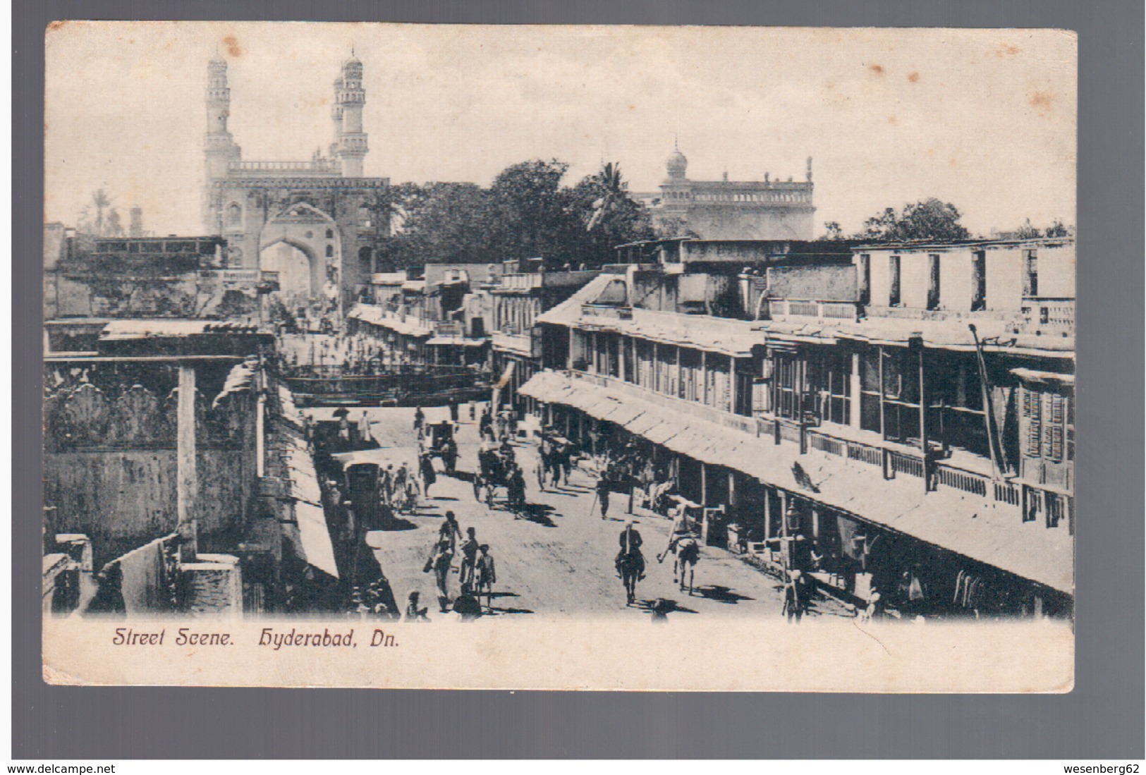 PAKISTAN Hyderabad, Dn Street Scene 1911 OLD POSTCARD - Pakistán