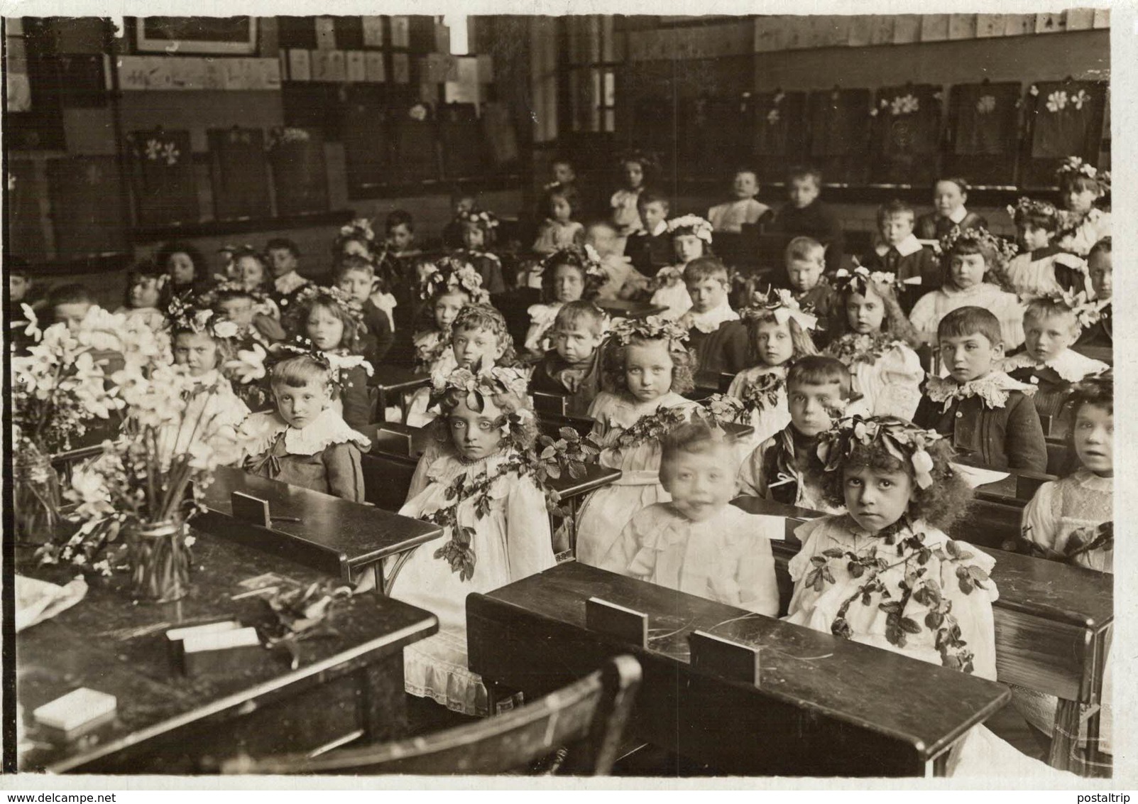 SCHOOL ESCUELA ECOLE MATERNELLE EN ALLEMAGNE DEUTCHLAND   NIÑOS KIDS   Fonds Victor FORBIN (1864-1947) - Otros & Sin Clasificación