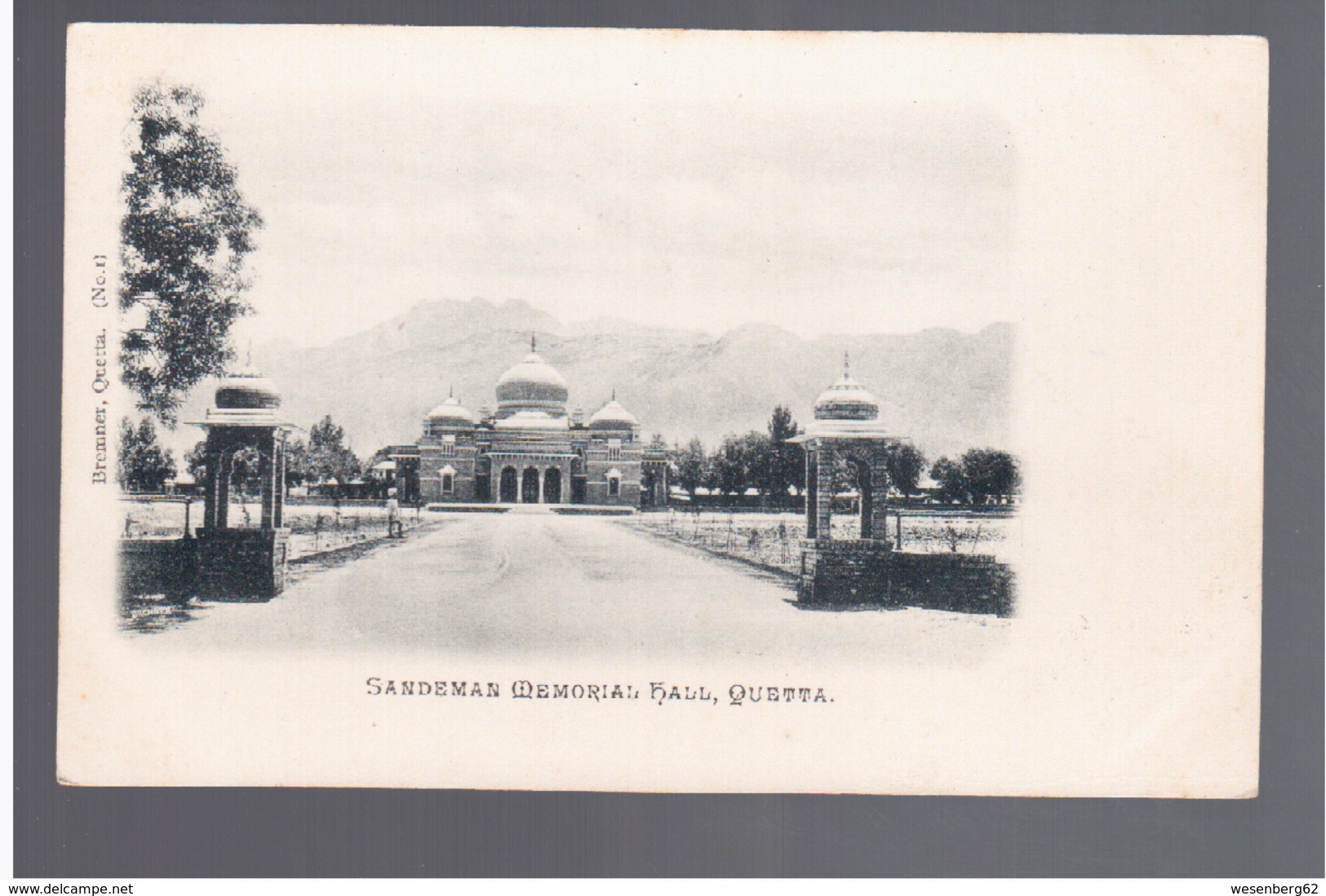 PAKISTAN Quetta, Sandemann Memorial Hall Ca 1905 OLD POSTCARD - Pakistan