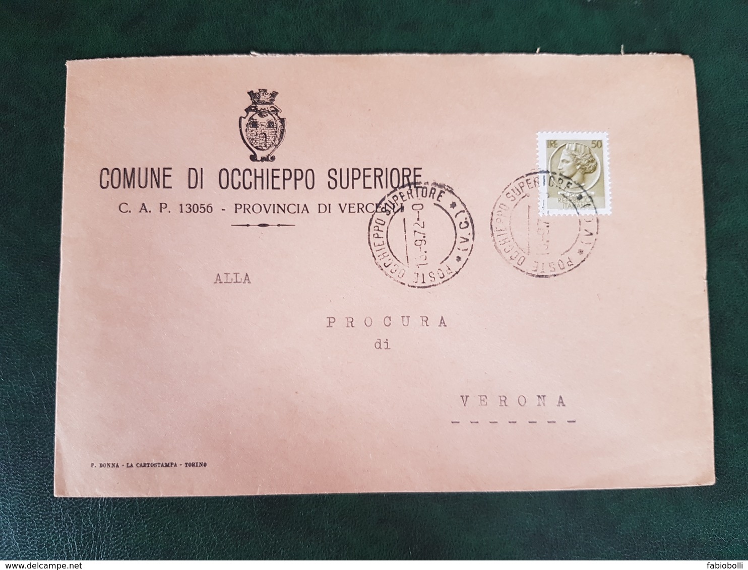 (32156) STORIA POSTALE ITALIA 1972 - 1971-80: Storia Postale