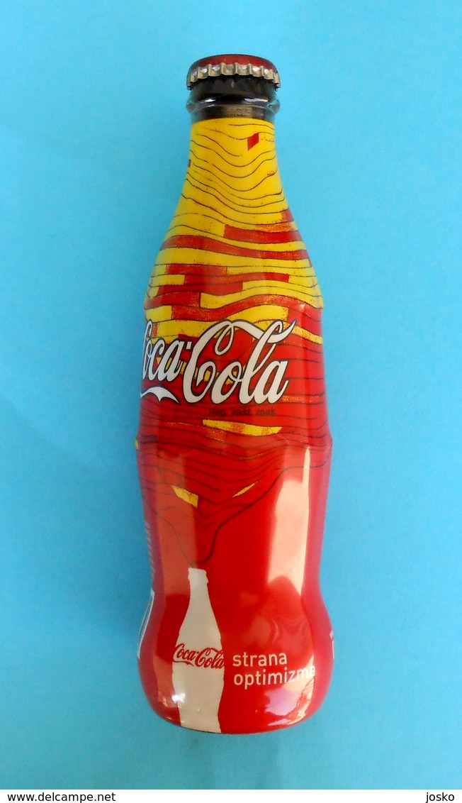 CROATIAN ISSUE ... SIDE OF OPTIMISM No.1 ... Coca-Cola FULL Wrapped Glass Bottle 0.25l  RRRR - Bottiglie