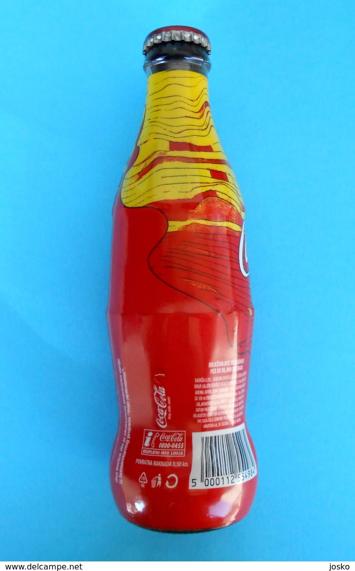 CROATIAN ISSUE ... SIDE OF OPTIMISM No.1 ... Coca-Cola FULL Wrapped Glass Bottle 0.25l  RRRR - Bottiglie