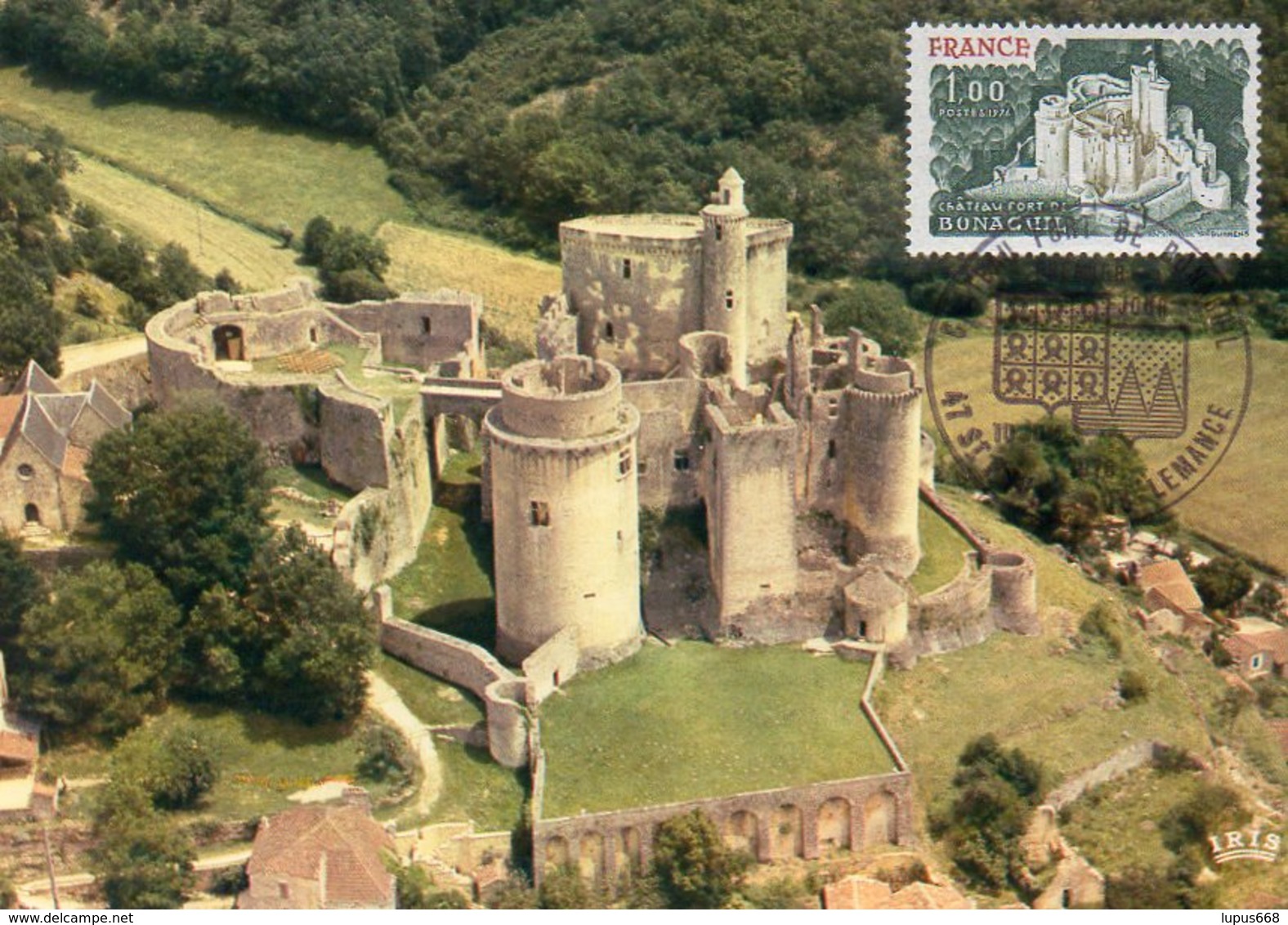 Frankreich  1976  MiNr. 1976  Maximumkarte ; Château Fort De Bonaguil - Schlösser U. Burgen