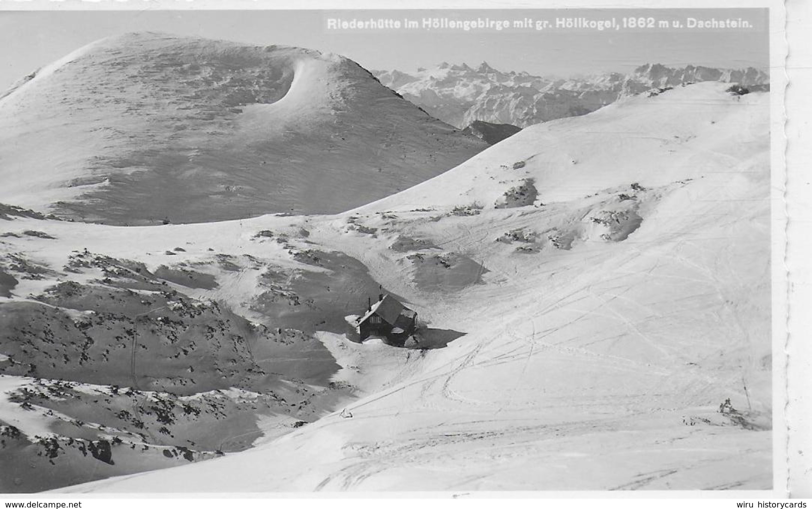 AK 0221  Ebensee - Riederhütte Im Höllengebirge Mit Gr. Höllenkogel & Dachstein / Feldpost Um 1942 - Ebensee