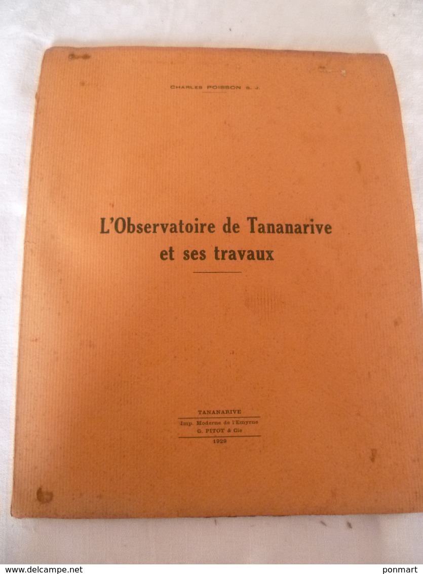 Livre De 1929 Sur L'observatoire De Tananarive , Madagascar - Astronomie