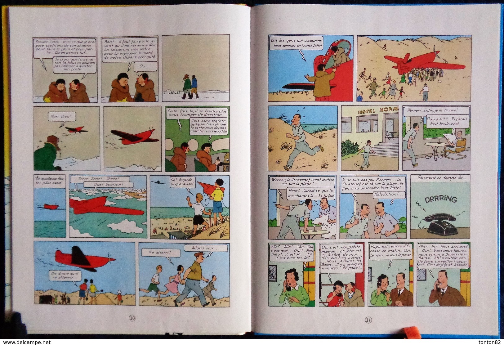 Hergé - Le Stratonef H. 22 / 2e épisode - " Destination New-York " - Les Aventures De Jo, Zette Et Jocko - Casterman . - Jo, Zette & Jocko