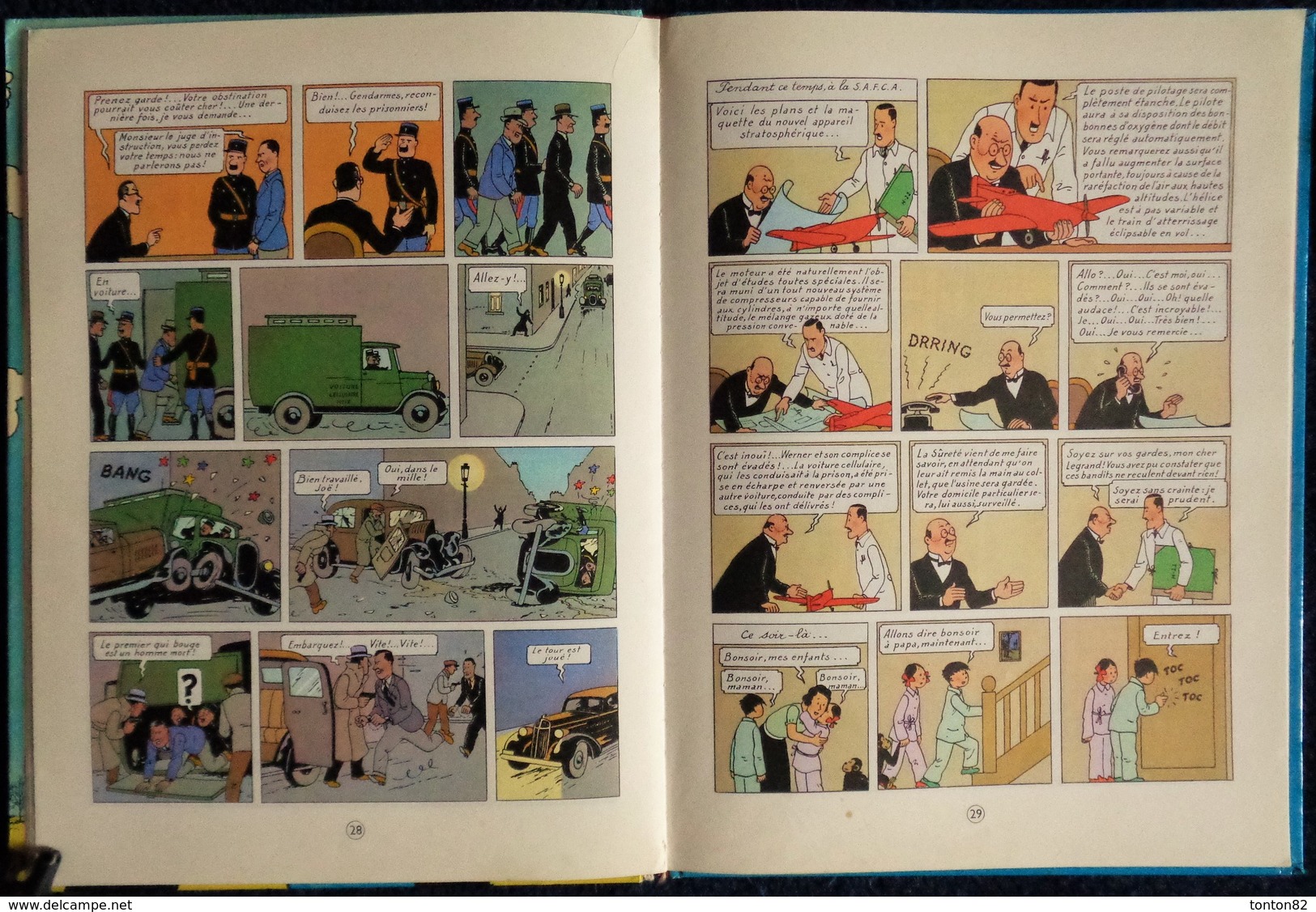 Hergé - Le Stratonef H. 22 / 1er épisode - " Le testament de M. Pump " - Les Aventures de Jo, Zette et Jocko - Casterman