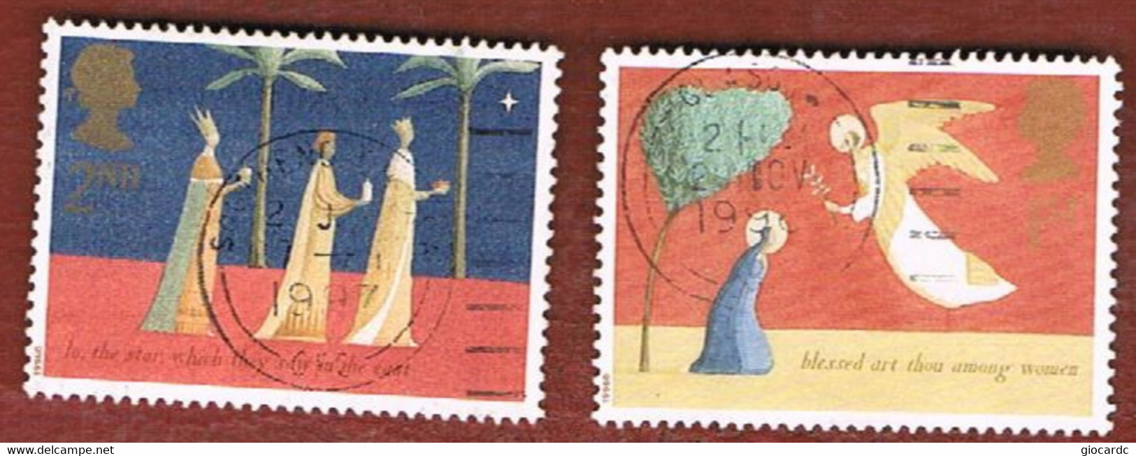 GRAN BRETAGNA.GREAT BRITAIN -  SG 1950.1951  -  1996  CHRISTMAS  - USATI - Usati