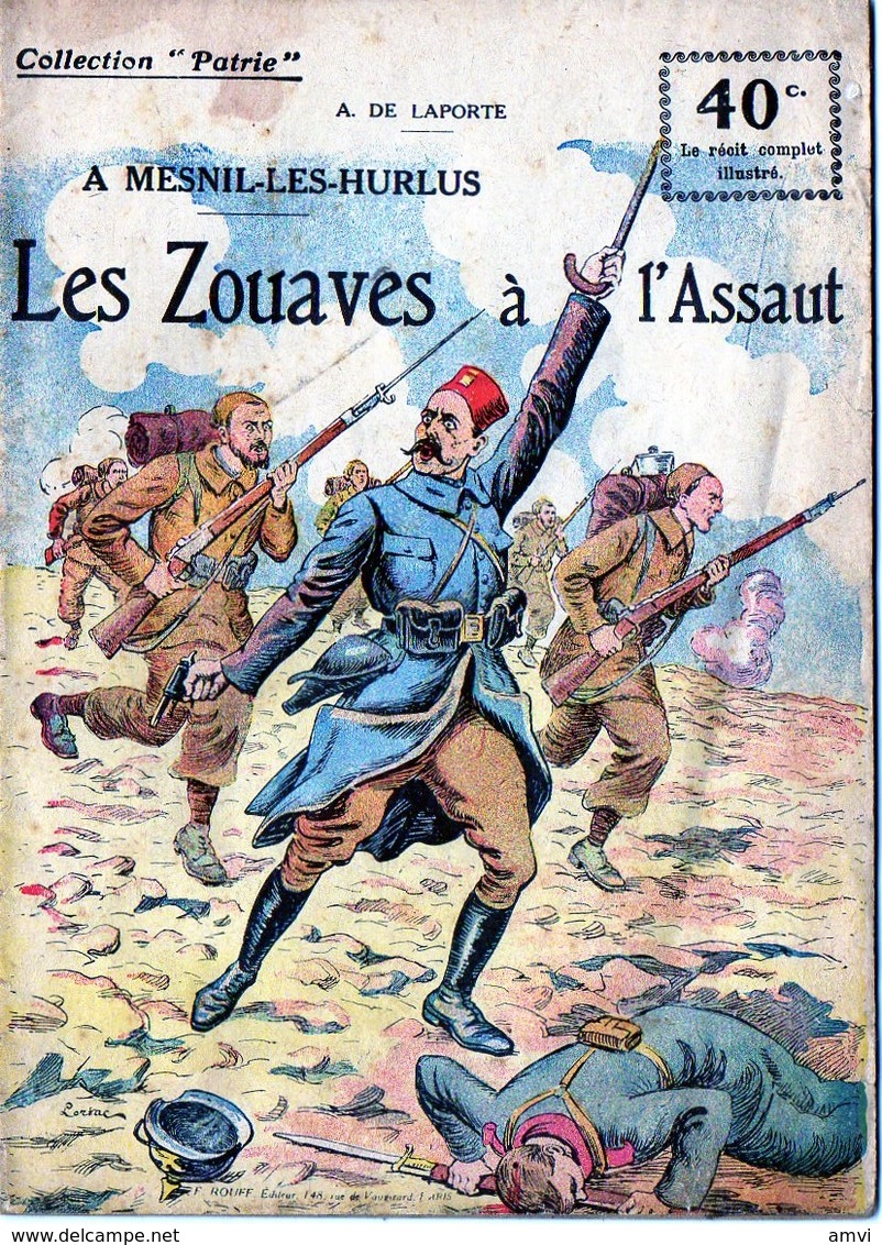 E03 Collection "Patrie". Rouff. Guerre 1914-1918 N° 23 A De Laporte Les Zouaves à L'assaut ( Prix 40 C) - Oorlog 1914-18