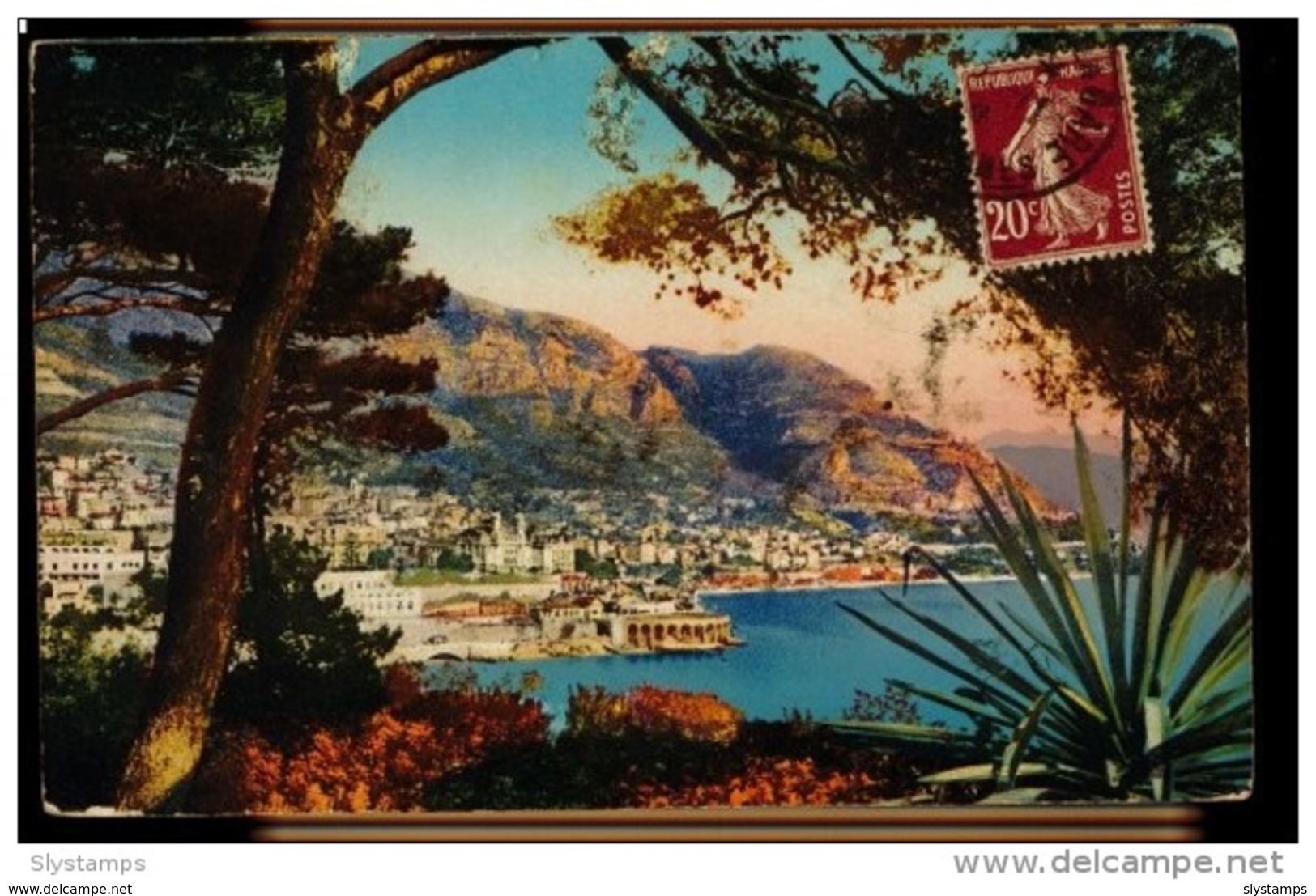 CPA MONTE CARLO N°176 VUE PRISE DE MONACO LL COLORISEE LEVY ET NEURDEIN REUNIS PARIS - Monte-Carlo