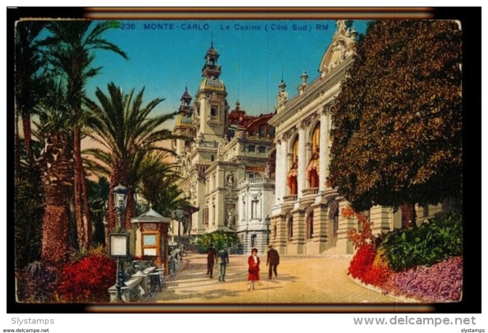 CPA MONTE CARLO N°236 LE CASINO (COTE SUD) RM ANIMEE COLORISEE 1930 MUNIER EDIT ART NICE - Monte-Carlo