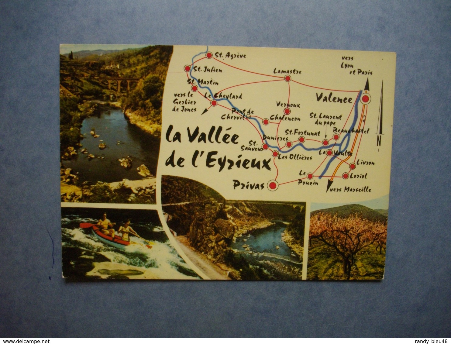 LA VALLEE DE L'EYRIEUX    -  07    -  Carte Géographique  -  Multivues  -   ARDECHE - Autres & Non Classés