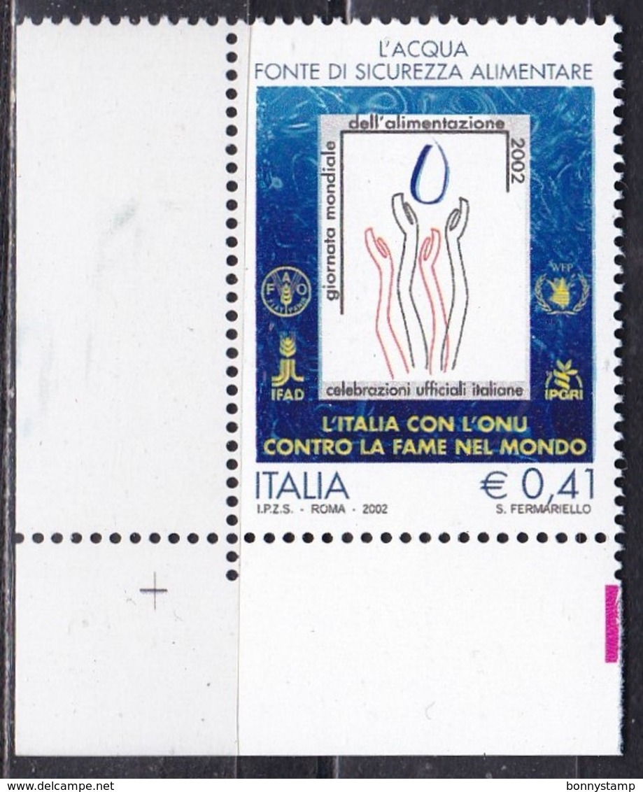 Repubblica Italiana, 2002 - Giornata Mondiale Dell'alimentazione - MNH** Nr.2693 - 2001-10: Neufs