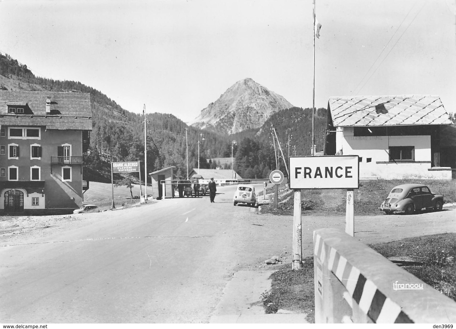 Col De MONTGENEVRE - Frontière Franco-Italienne Et Le Mont Janus - Automobiles - Editions Francou, Briançon - Sonstige & Ohne Zuordnung