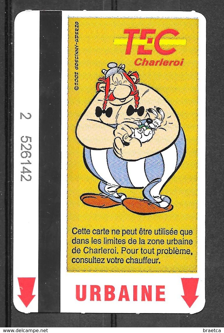 Carte De Transport - TEC - BD Obélix - Transport En Commun Belgique - Urbaine - 2002 - Europe