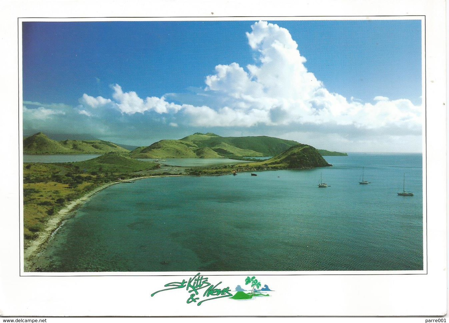 St Kitts 1996 Basse Terre Container Ship Viewcard - St.Kitts En Nevis ( 1983-...)