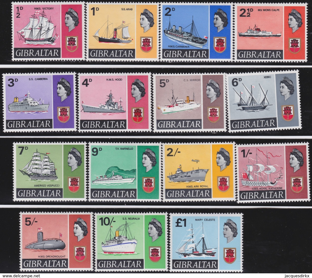 Gibraltar      .   SG  .    200/213      .   **     .   MNH         .   /    .  Postfris - Gibraltar