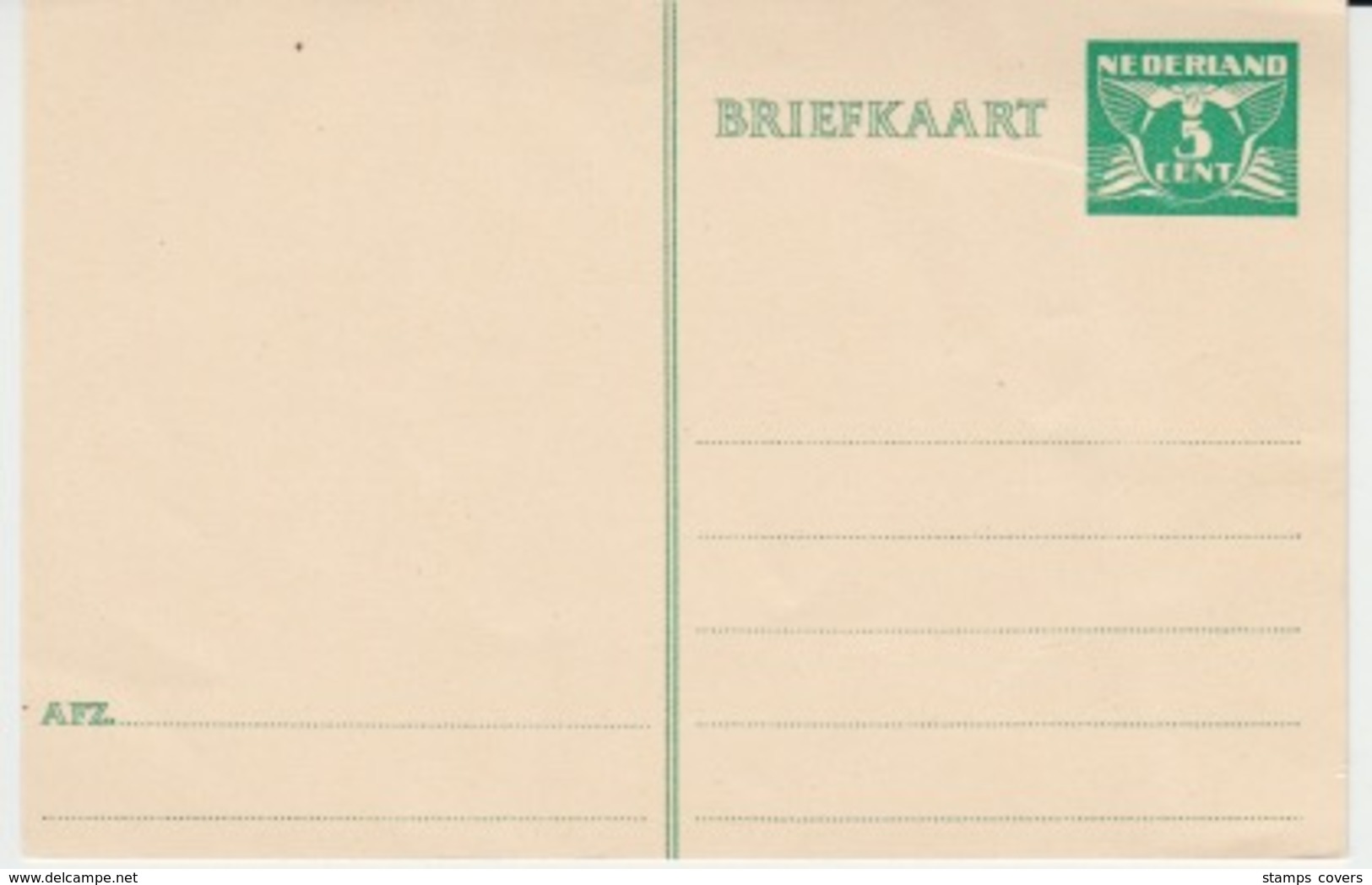 NEDERLAND BRIEFKAARTE NEW 1930/37 - Postal Stationery