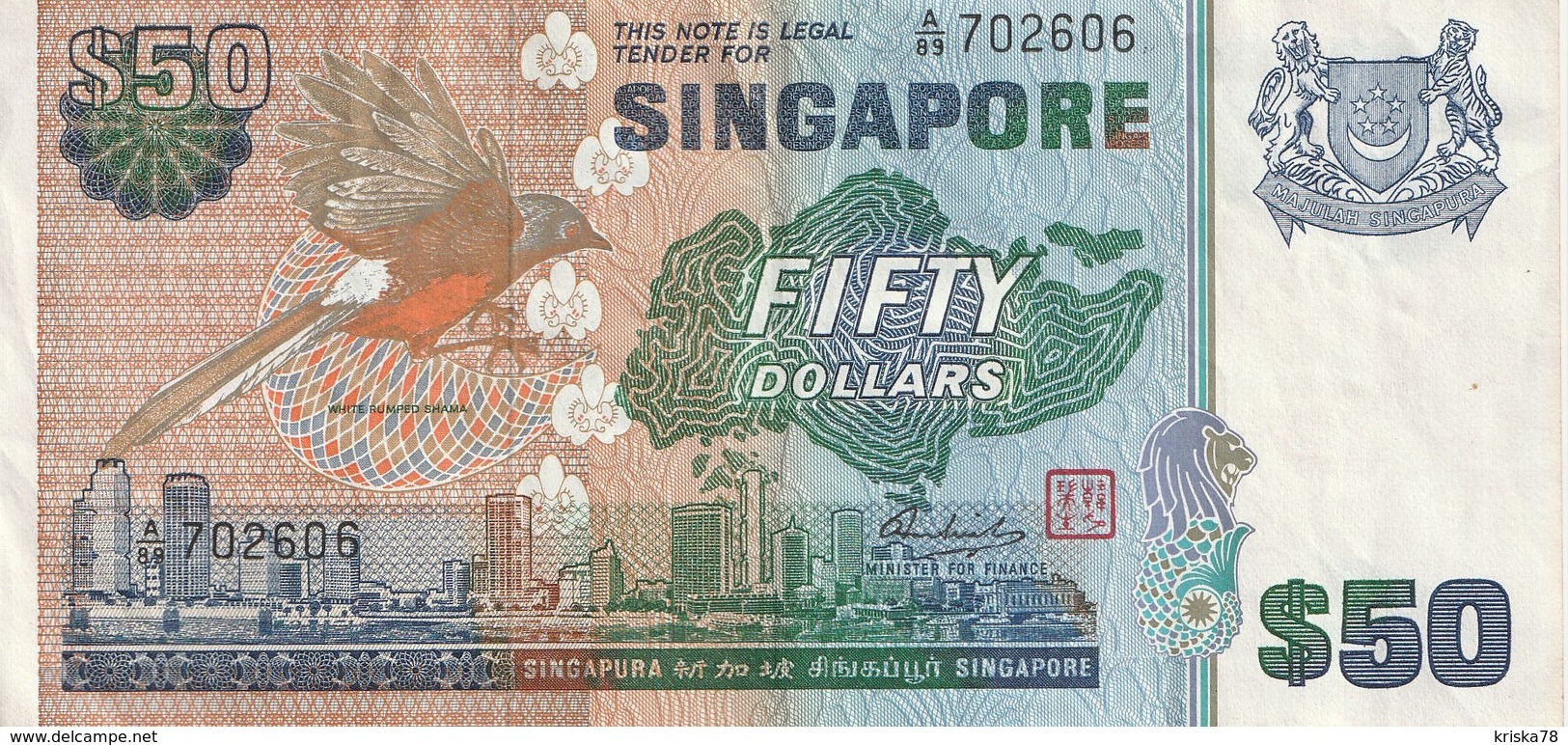 50 Dollars 1976 - Singapore