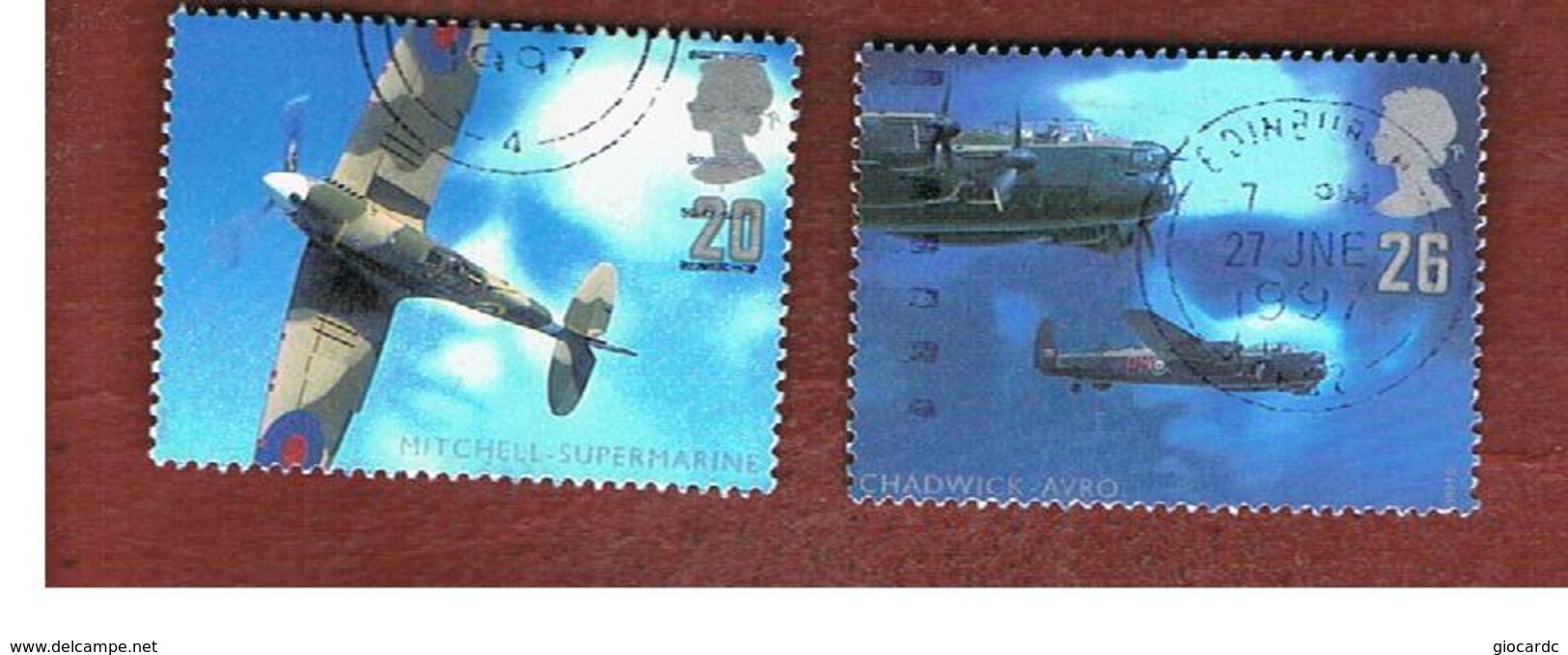 GRAN BRETAGNA.GREAT BRITAIN -  SG 1984.1985  -  1997   BRITISH AIRCRAFTS DESIGNERS  - USATI - Used Stamps