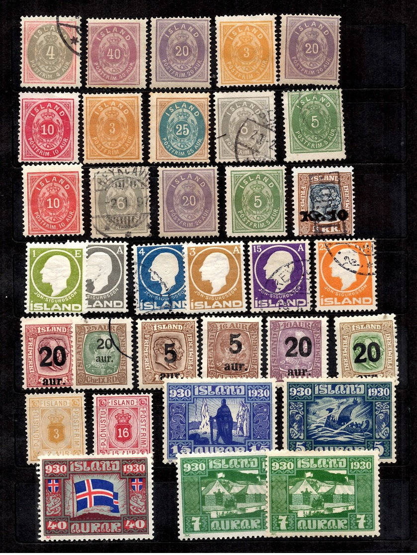 Islande Belle Petite Collection D'anciens 1876/1930. Bonnes Valeurs. B/TB. A Saisir! - Collections, Lots & Series