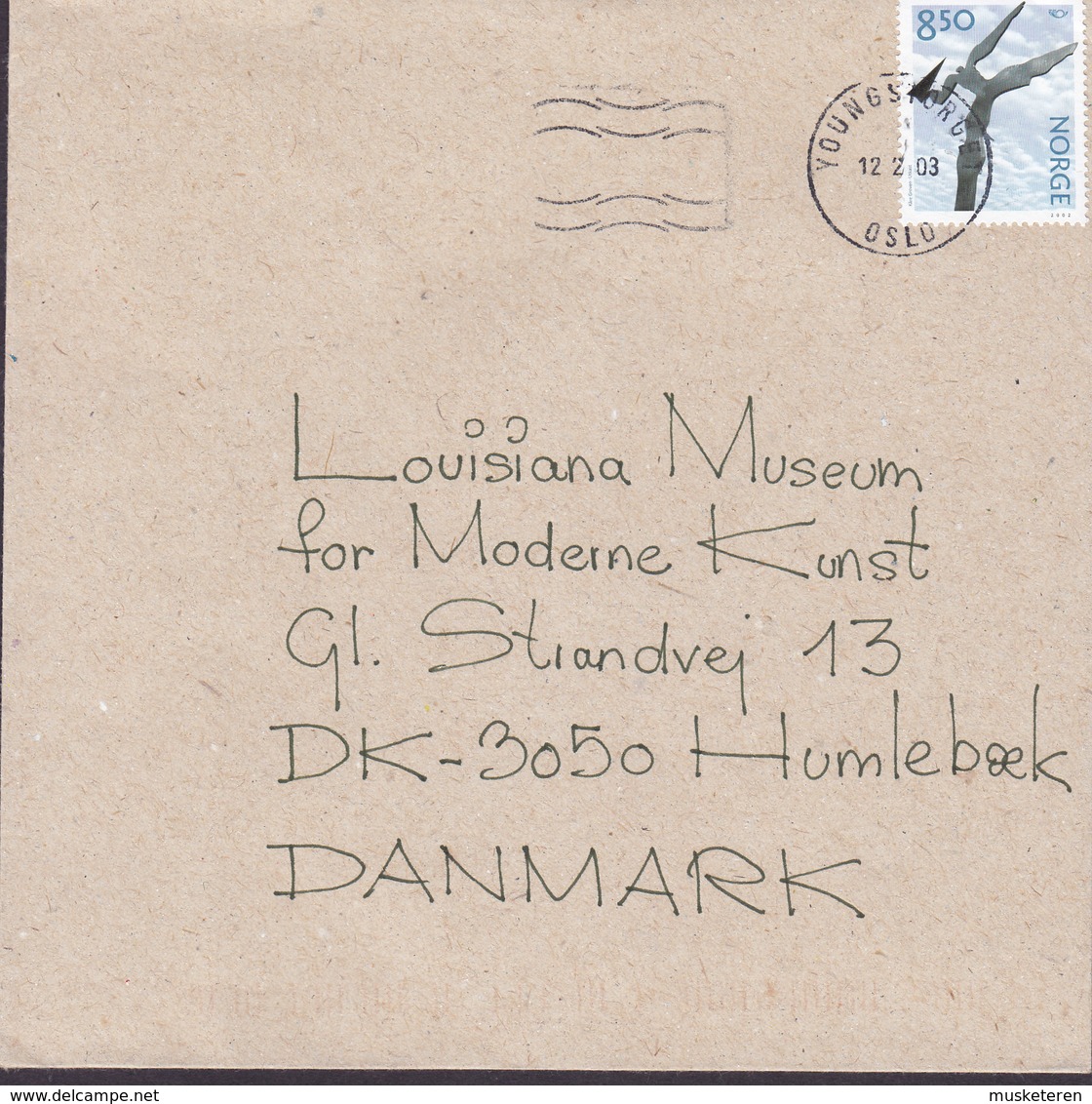 Norway YOUNGSTORGET Oslo 2003 Cover Brief HUMLEBAEK Denmark NORDEN Nordia Joint Issue Stamp - Briefe U. Dokumente