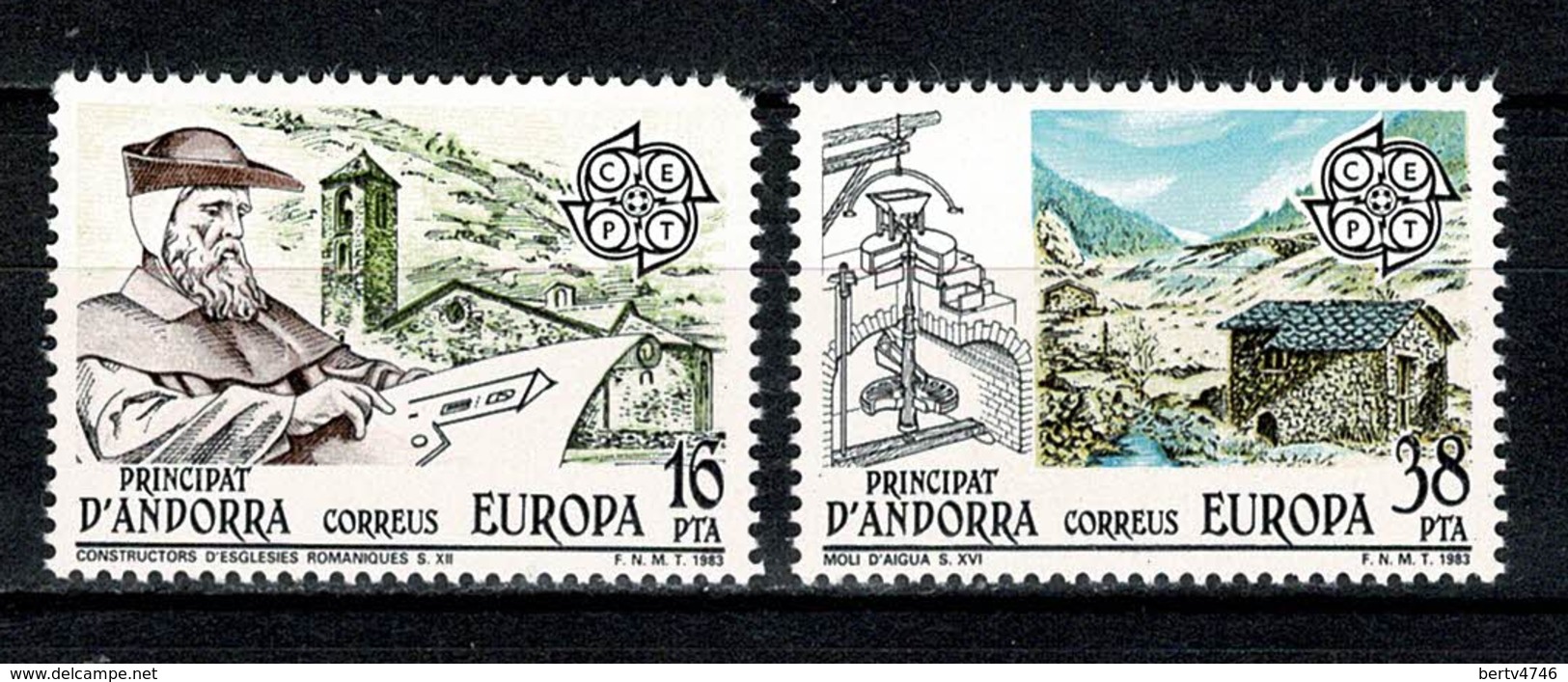 Andorra 1983 EUROPA Yv.158/59**,  Mi 165/66**  Cat. Yv. € 1,00 - Neufs