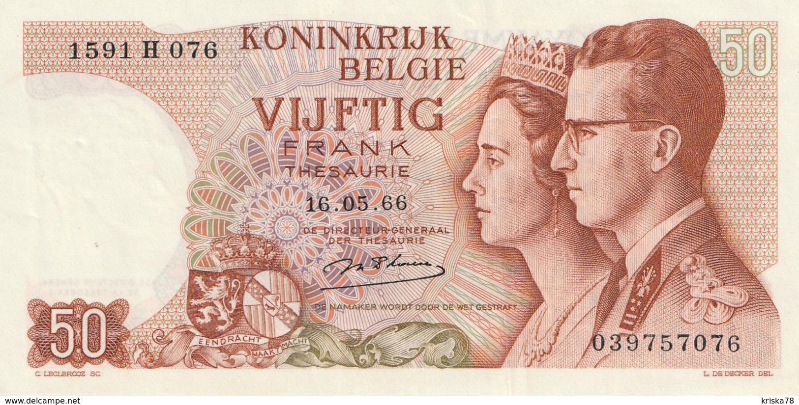 50 Francs 1966 - 50 Franchi