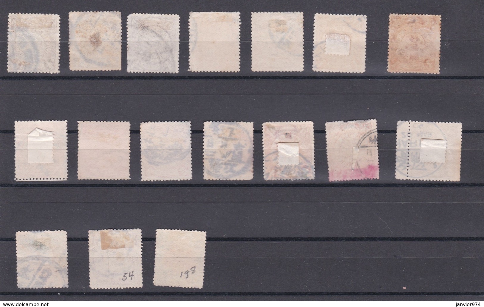 Lot Timbres Anciens Chinoises – 12 Scan Recto -verso - Other & Unclassified