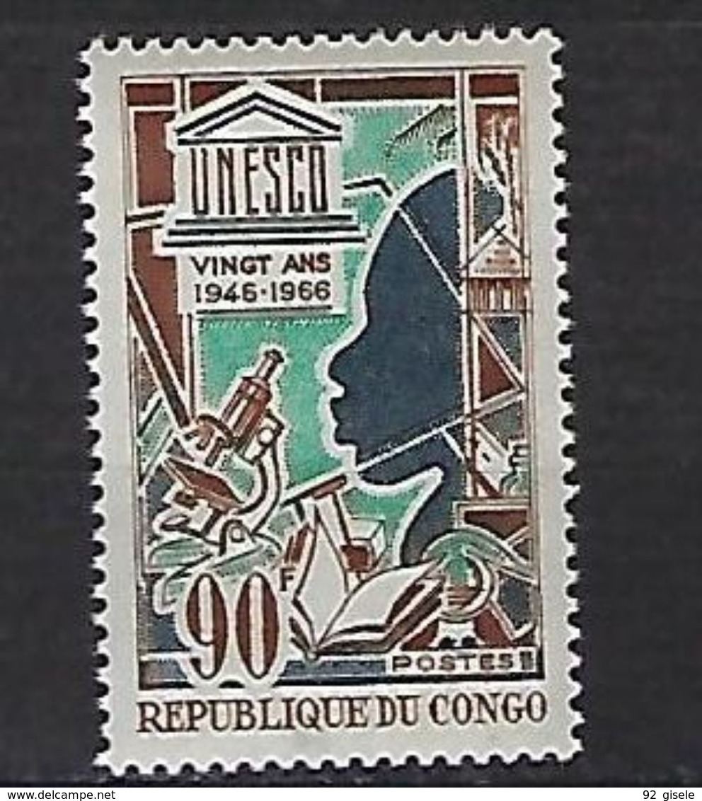 Congo YT 198 " UNESCO " 1966 Neuf** - Neufs