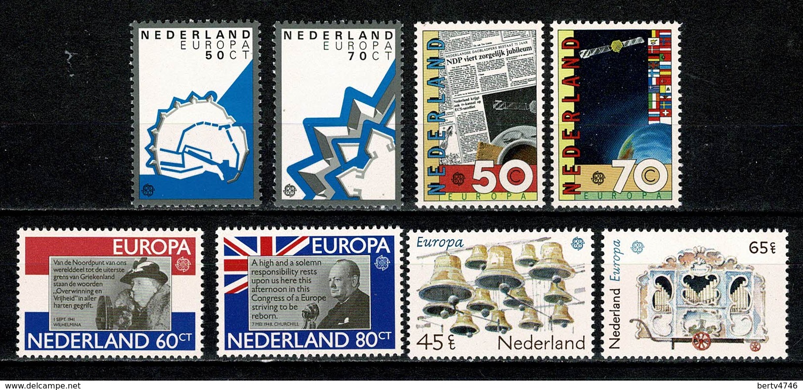 Nederland 1980/1983 EUROPA Yv. 1138/39, 1156/57, 1189/90, 1202/03, NVPH 1207/08, 1225/26, 1271/72, 1285/86** MNH - Neufs