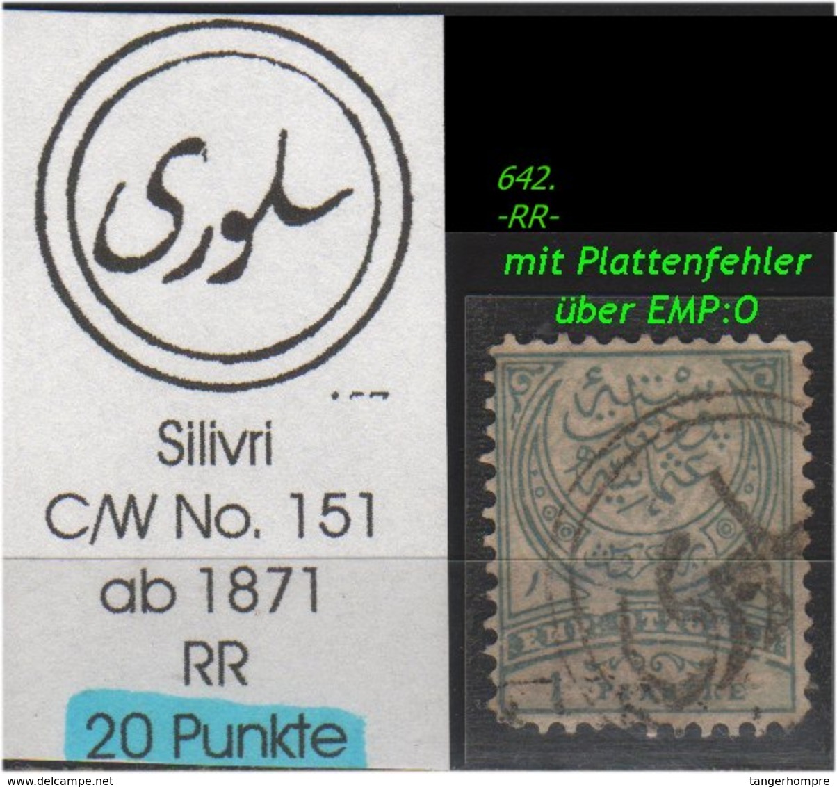 EARLY OTTOMAN SPECIALIZED FOR SPECIALIST, SEE....Stempel - SILIVRI -RR- - Gebraucht