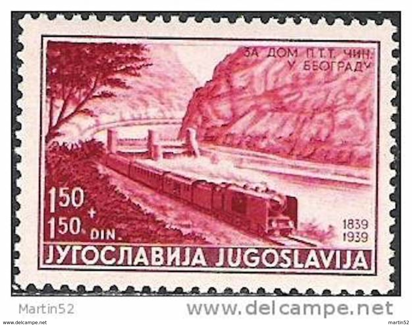 Jugoslavija 1939: "Steam Locomotive à Vapeur" Michel-No. 372 ** MNH (Michel 4.00 Euro) Out Of Set! - Trenes