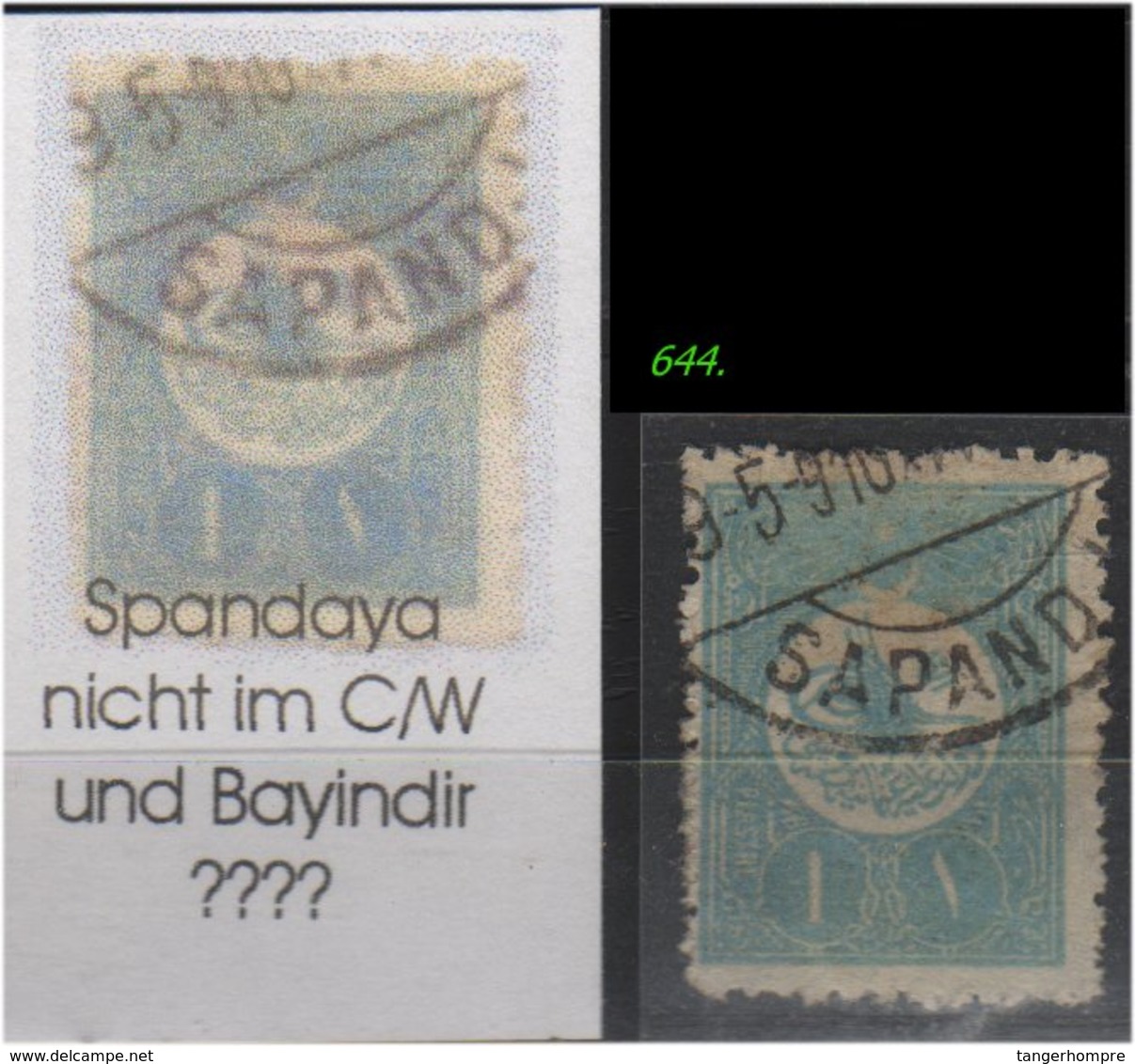 EARLY OTTOMAN SPECIALIZED FOR SPECIALIST, SEE....Stempel - SPANDAYA -R- - Gebraucht