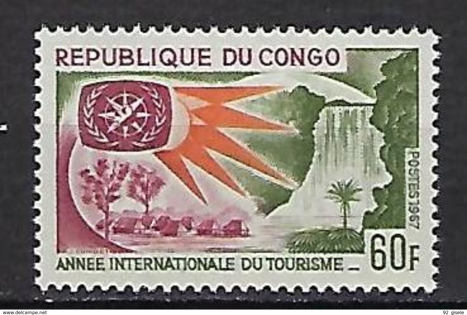 Congo YT 211 " Tourisme " 1967 Neuf** - Neufs