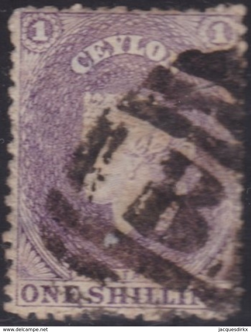 Ceylon       .   SG      .  71ax  Wmk Reversed     .      O     .    Cancelled     .   /    .   Gebruikt - Ceylon (...-1947)