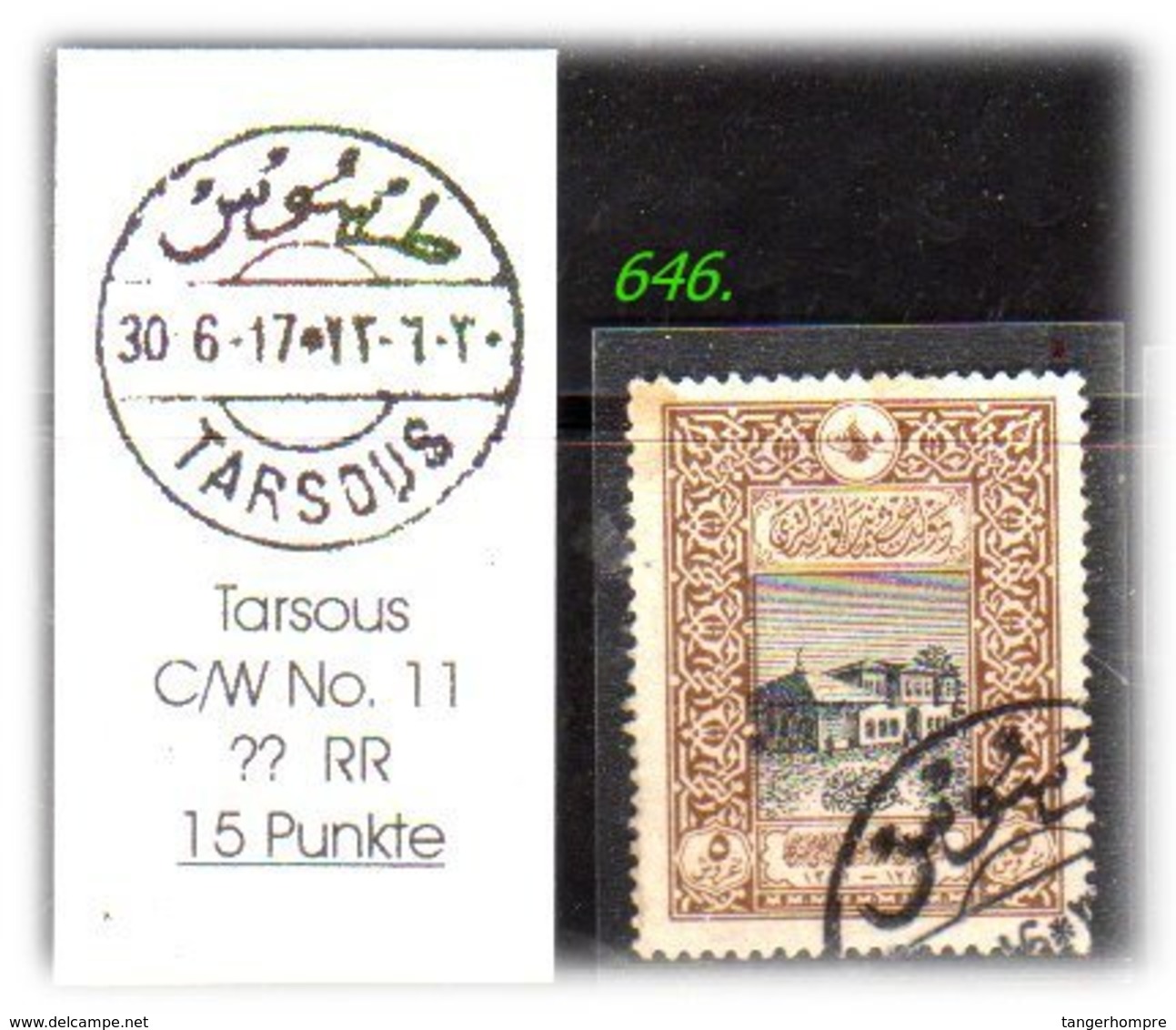 EARLY OTTOMAN SPECIALIZED FOR SPECIALIST, SEE....Stempel - TARSOUS -RR- - Gebruikt