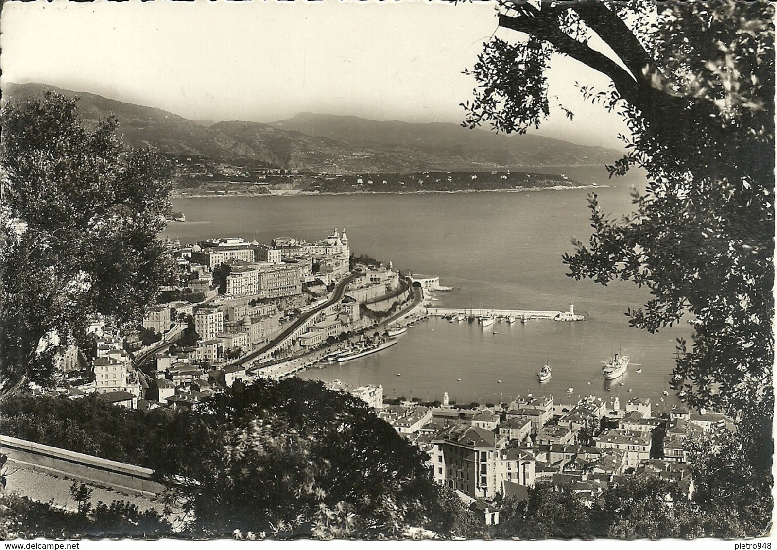 Principaute De Monaco, Montecarlo, Vue Panoramique, Au Fond Le Cap Martin, Panoramic View, Scorcio Panoramico - Viste Panoramiche, Panorama