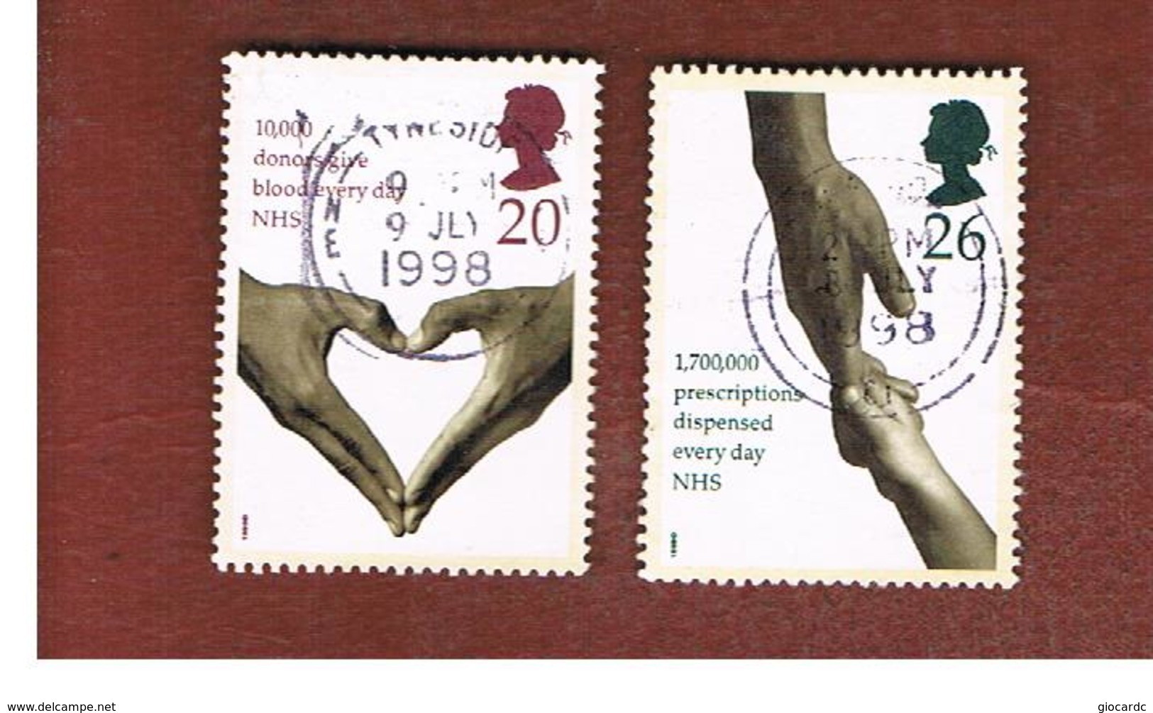 GRAN BRETAGNA.GREAT BRITAIN -  SG 2046.2047  -  1998  NATIONAL HEALTH SERVICE   - USATI - Used Stamps