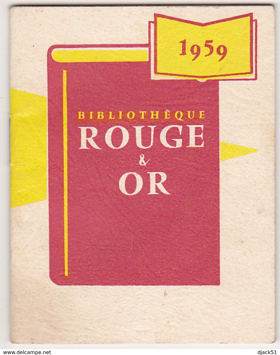 Petit Calendrier 1959 - Bibliothèque Rouge & Or (sous Forme De Petit Livre) - Petit Format : 1941-60