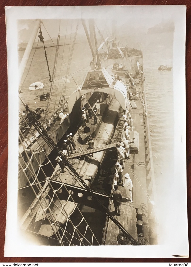 Toulon Ou Creux-St-Georges. Porte-submersible Kanguroo. Sous-marin. Ets Schneider. 1914-16. - Barcos